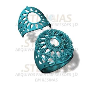 ANEL CRAVEJADO Arquivo para impressão 3D. Formato STL