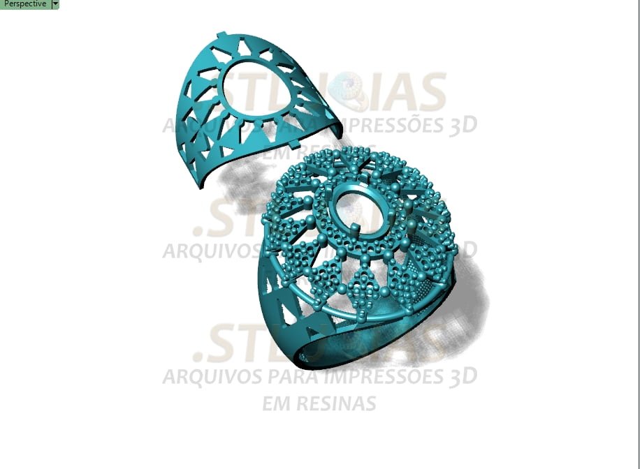 ANEL CRAVEJADO Arquivo para impressão 3D. Formato STL