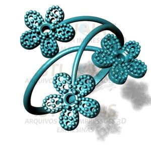 ANEL FLORES Arquivo para impressão 3D. Formato STL