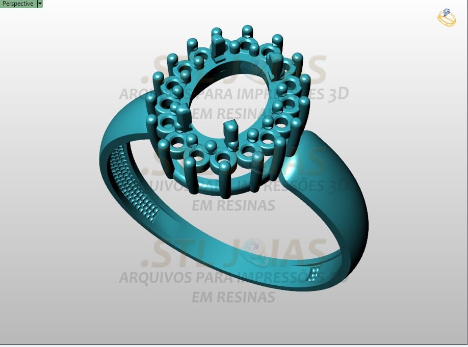ANEL LUXO CRAVEJADO Arquivo para impressão 3D. Formato STL