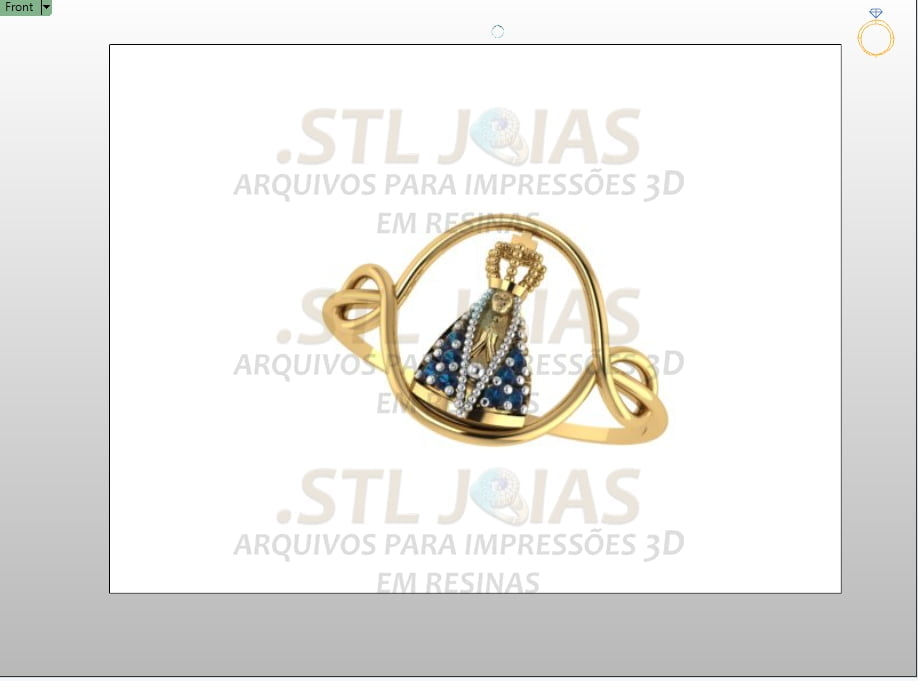 ANEL SANTA Arquivo para impressão 3D. Formato STL 2 ANEL SANTA Arquivo para impressão 3D. Formato STL - Imagem 2