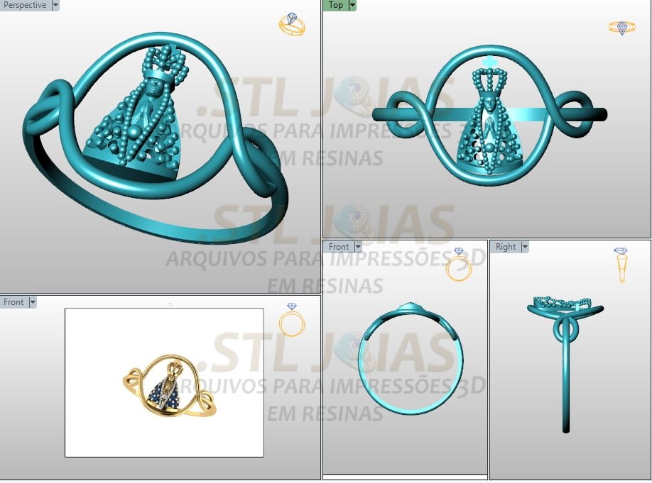 ANEL SANTA Arquivo para impressão 3D. Formato STL 3 ANEL SANTA Arquivo para impressão 3D. Formato STL - Imagem 3