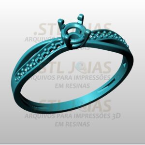 ANEL SOLITÁRIO Arquivo para impressão 3D. Formato STL
