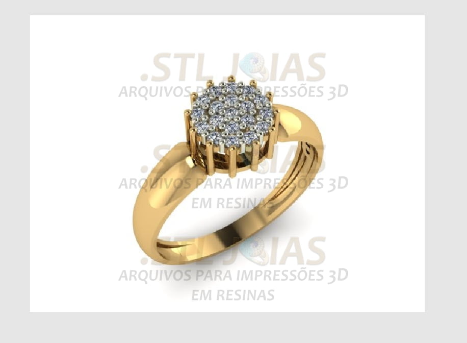 ANEL CRAVEJADO Arquivo para impressão 3D. Formato STL 2 ANEL CRAVEJADO Arquivo para impressão 3D. Formato STL - Imagem 2