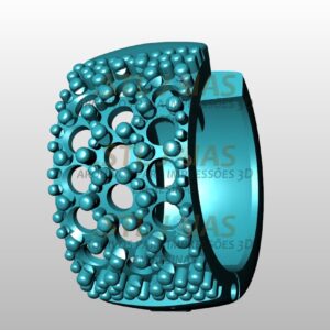 BRINCO ARGOLA CRAVEJADA Arquivo para impressão 3D. Formato STL