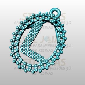 PINGENTE LETRA L Arquivo para impressão 3D. Formato STL