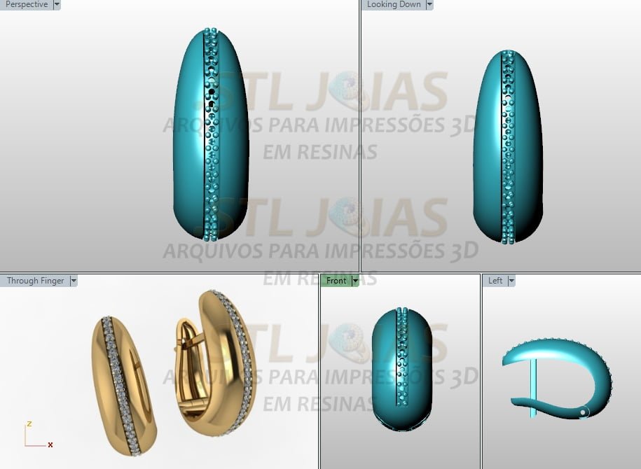 BRINCO DETALHE CRAVEJADO Arquivo para impressão 3D. Formato STL 2 BRINCO DETALHE CRAVEJADO Arquivo para impressão 3D. Formato STL - Imagem 2