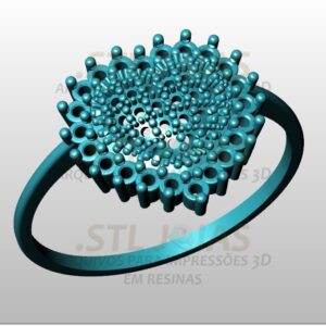 ANEL CORAÇÃO LUXO Arquivo para impressão 3D. Formato STL