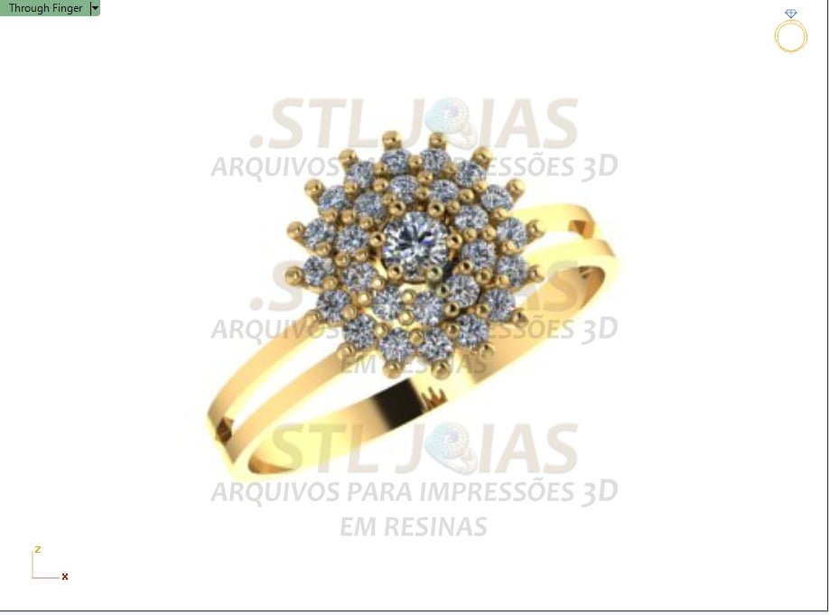 ANEL CHUVEIRO LUXO Arquivo para impressão 3D. Formato STL 3 ANEL CHUVEIRO LUXO Arquivo para impressão 3D. Formato STL - Imagem 3