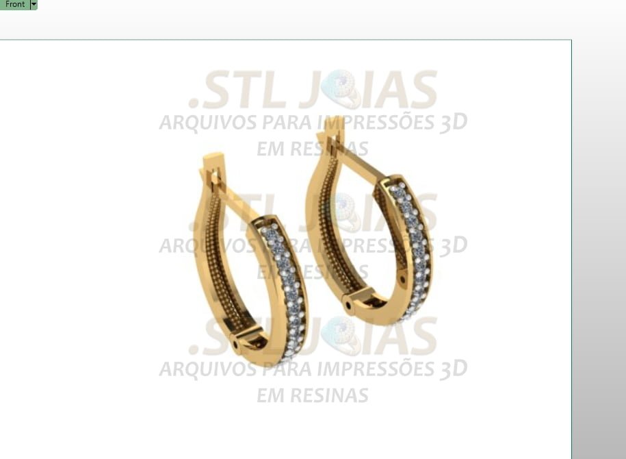 BRINCO ARGOLA CRAVEJADO Arquivo para impressão 3D. Formato STL 3 BRINCO ARGOLA CRAVEJADO Arquivo para impressão 3D. Formato STL - Imagem 3
