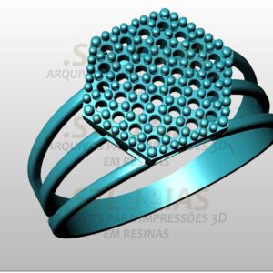 ANEL SEXTAVADO CRAVEJADO LUXO Arquivo para impressão 3D. Formato STL