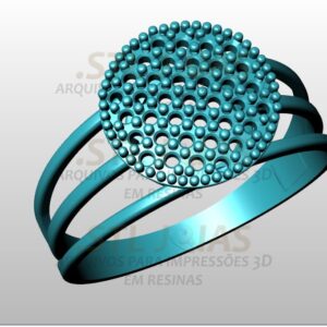 ANEL CHUVEIRO CRAVEJADO LUXO Arquivo para impressão 3D. Formato STL