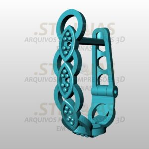 BRINCO ARGOLA COM PEDRAS Arquivo para impressão 3D. Formato STL