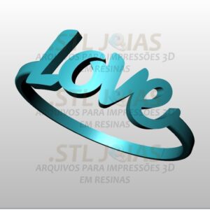 ANEL LOVE Arquivo para impressão 3D. Formato STL