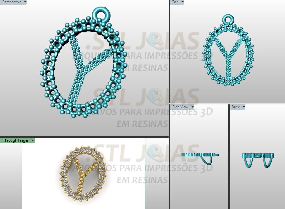 PINGENTE LETRA Y Arquivo para impressão 3D. Formato STL 2 PINGENTE LETRA Y Arquivo para impressão 3D. Formato STL - Imagem 2