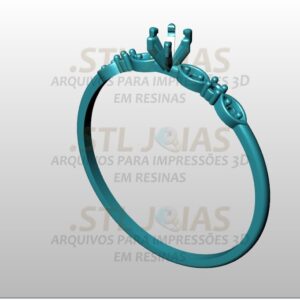 ANEL SOLITÁRIO Arquivo para impressão 3D. Formato STL