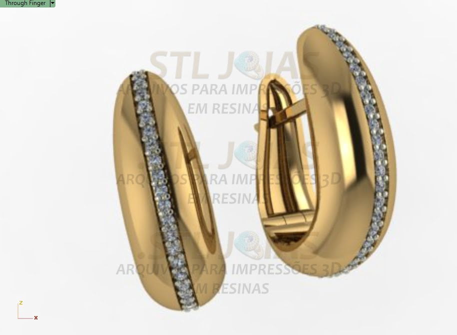 BRINCO DETALHE CRAVEJADO Arquivo para impressão 3D. Formato STL 3 BRINCO DETALHE CRAVEJADO Arquivo para impressão 3D. Formato STL - Imagem 3