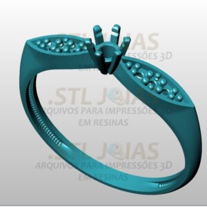 ANEL SOLITÁRIO Arquivo para impressão 3D. Formato STL