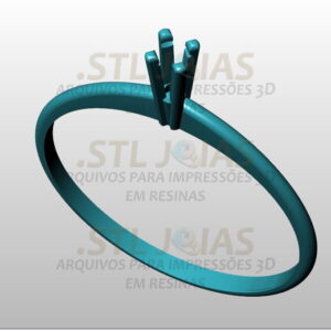 ANEL SOLITÁRIO Arquivo para impressão 3D. Formato STL