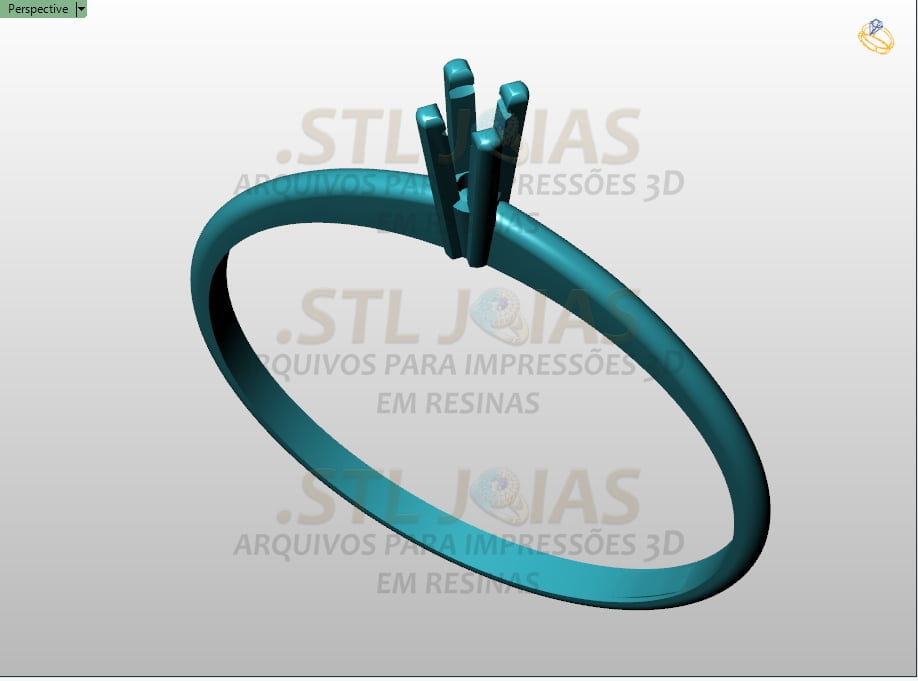 ANEL SOLITÁRIO Arquivo para impressão 3D. Formato STL