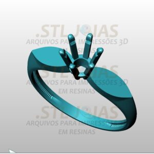 ANEL SOLITÁRIO Arquivo para impressão 3D. Formato STL