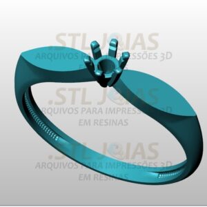 ANEL SOLITÁRIO Arquivo para impressão 3D. Formato STL