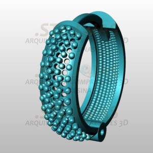BRINCO ARGOLA CRAVEJADO Arquivo para impressão 3D. Formato STL