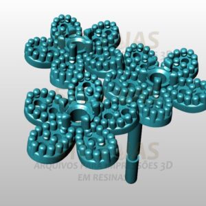 BRINCO FLORES CRAVEJADAS Arquivo para impressão 3D. Formato STL