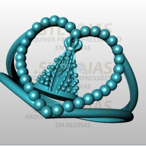 ANEL NOSSA SENHORA CORAÇÃO Arquivo para impressão 3D. Formato STL