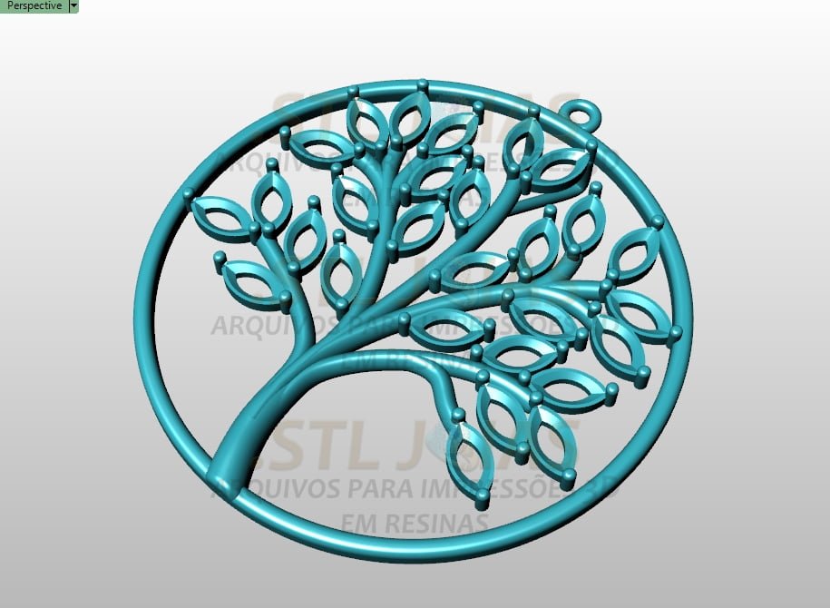 PINGENTE ARVORE DA VIDA Arquivo para impressão 3D. Formato STL