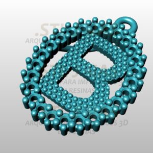 PINGENTE LETRA B Arquivo para impressão 3D. Formato STL
