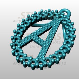 PINGENTE LETRA A Arquivo para impressão 3D. Formato STL