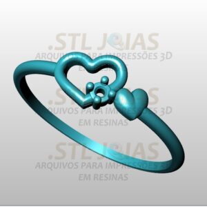 ANEL CORAÇÕES Arquivo para impressão 3D. Formato STL