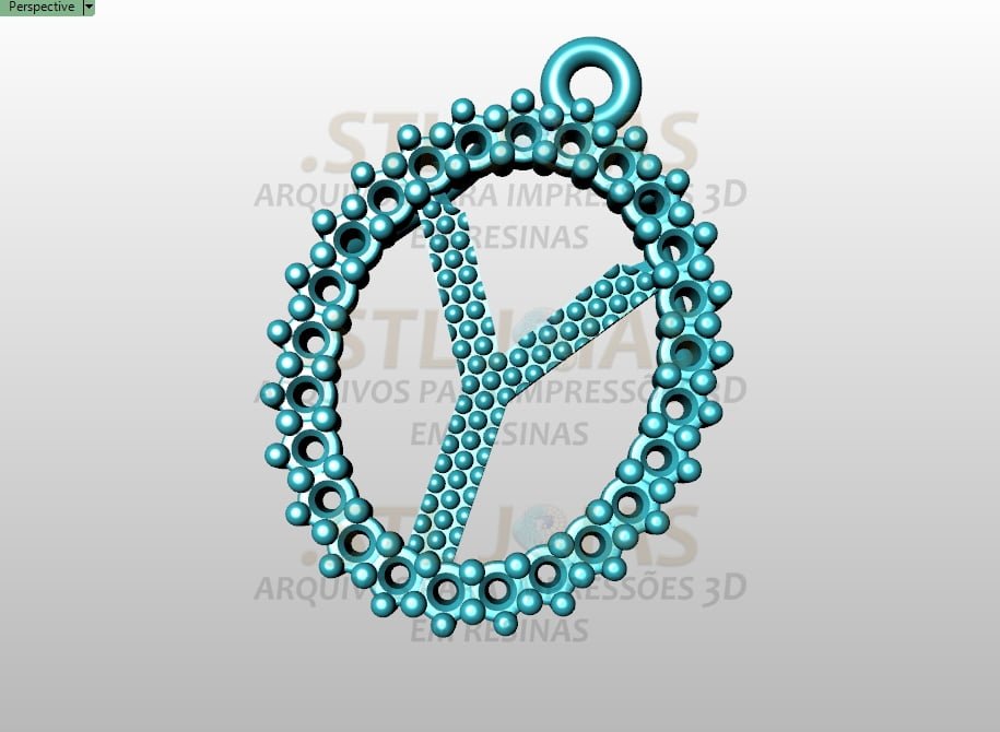 PINGENTE LETRA Y Arquivo para impressão 3D. Formato STL