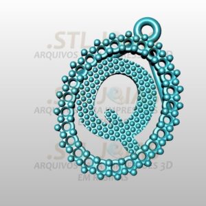 PINGENTE LETRA Q Arquivo para impressão 3D. Formato STL