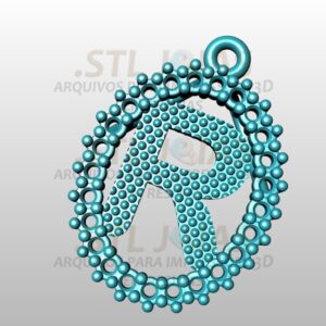 PINGENTE LETRA R Arquivo para impressão 3D. Formato STL