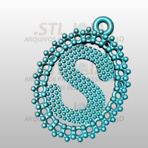 PINGENTE LETRA S Arquivo para impressão 3D. Formato STL