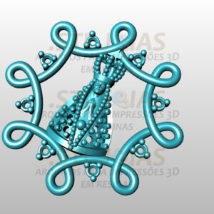 PINGENTE SANTA  Arquivo para impressão 3D. Formato STL