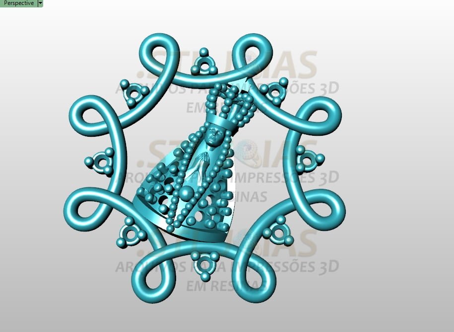 PINGENTE SANTA  Arquivo para impressão 3D. Formato STL