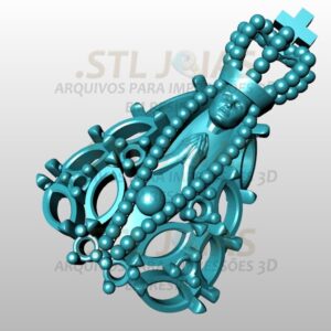 PINGENTE SANTA  Arquivo para impressão 3D. Formato STL