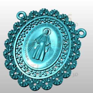 PINGENTE VIRGEM MARIA  Arquivo para impressão 3D. Formato STL