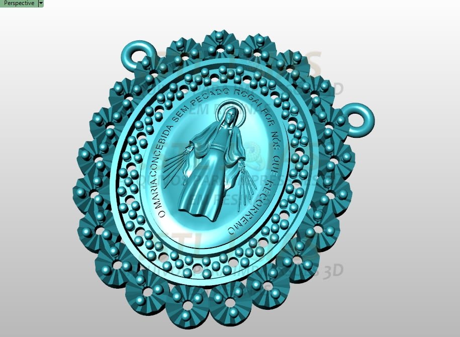 PINGENTE VIRGEM MARIA  Arquivo para impressão 3D. Formato STL