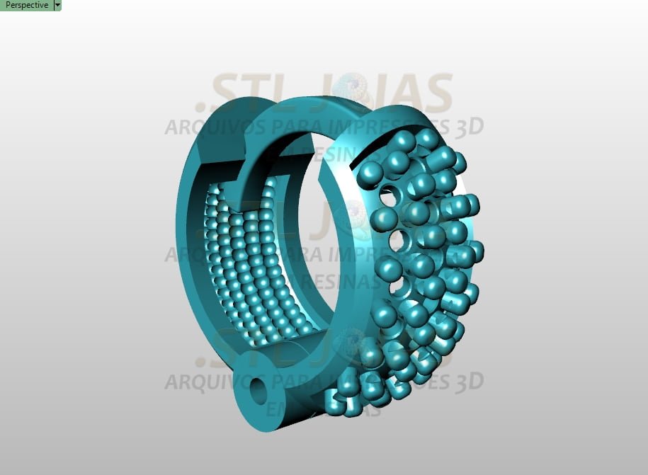 BRINCO ARGOLA CRAVEJADO Arquivo para impressão 3D. Formato STL