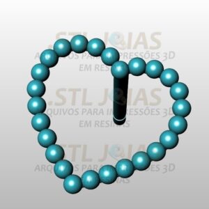 BRINCO CORAÇÃO DE BOLINHAS Arquivo para impressão 3D. Formato STL