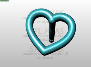BRINCO CORAÇÃO VAZADO Arquivo para impressão 3D. Formato STL