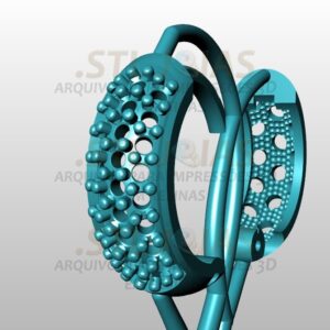 BRINCO ARGOLA CRAVEJADO Arquivo para impressão 3D. Formato STL