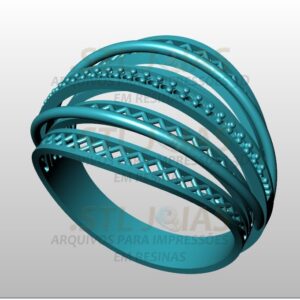 ANEL LUXO CRAVEJADO Arquivo para impressão 3D. Formato STL
