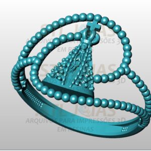 ANEL NOSSA SENHORA Arquivo para impressão 3D. Formato STL