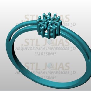ANEL COM PEDRAS Arquivo para impressão 3D. Formato STL