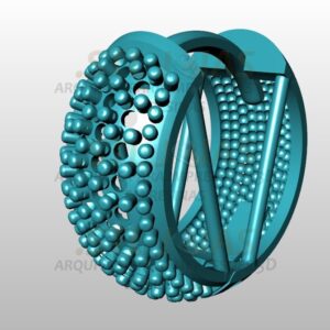 BRINCO ARGOLA CRAVEJADO Arquivo para impressão 3D. Formato STL